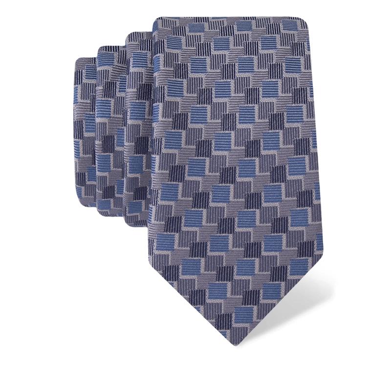 Cravat CROATA Thematic  Squares Light blue  Silk 100%  