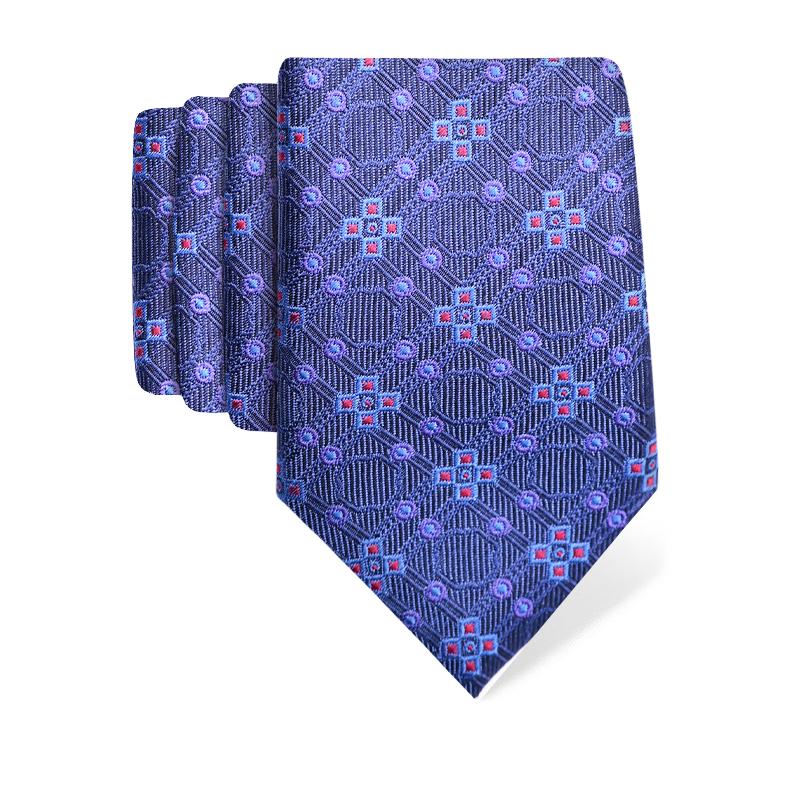 Cravat CROATA Thematic  Zagreb cathedral Blue  Silk 100%  