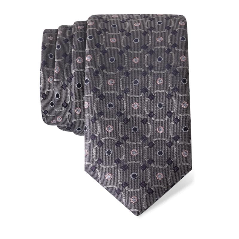 Cravat CROATA Thematic  Zagreb cathedral Grey  Silk 100%  