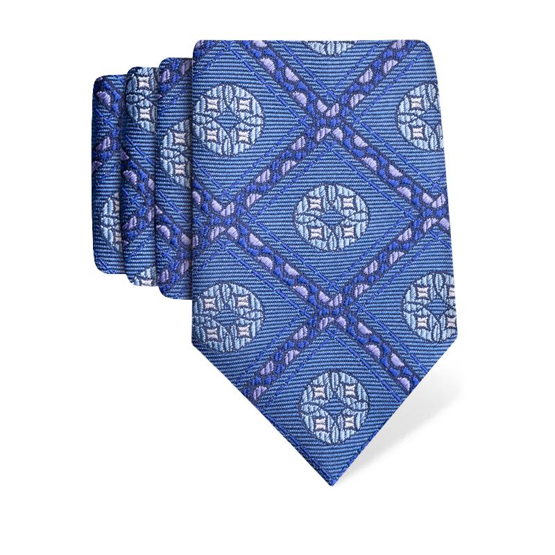 Cravat CROATA Thematic  Secession Blue  Silk 100%  