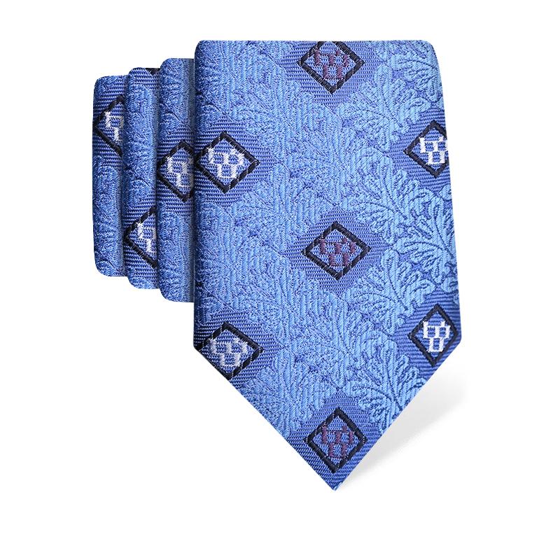 Cravat CROATA Thematic  Glagolitic alphabet Blue  Silk 100%  