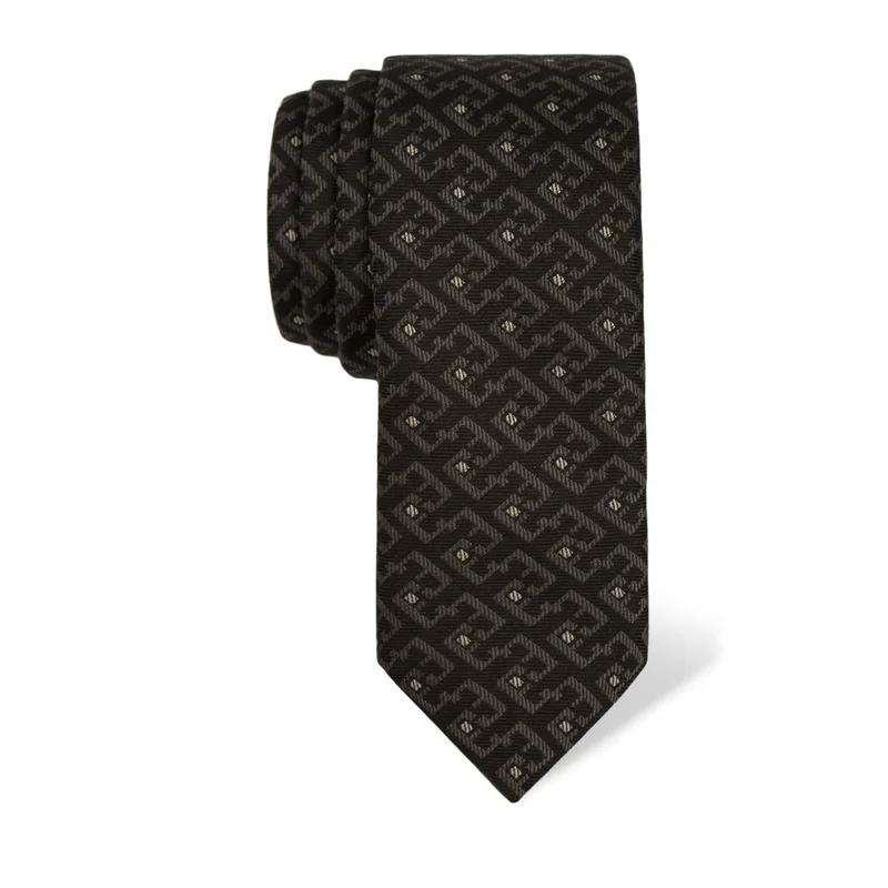 Cravat CROATA Thematic  Glagolitic alphabet Black  Silk 100%  