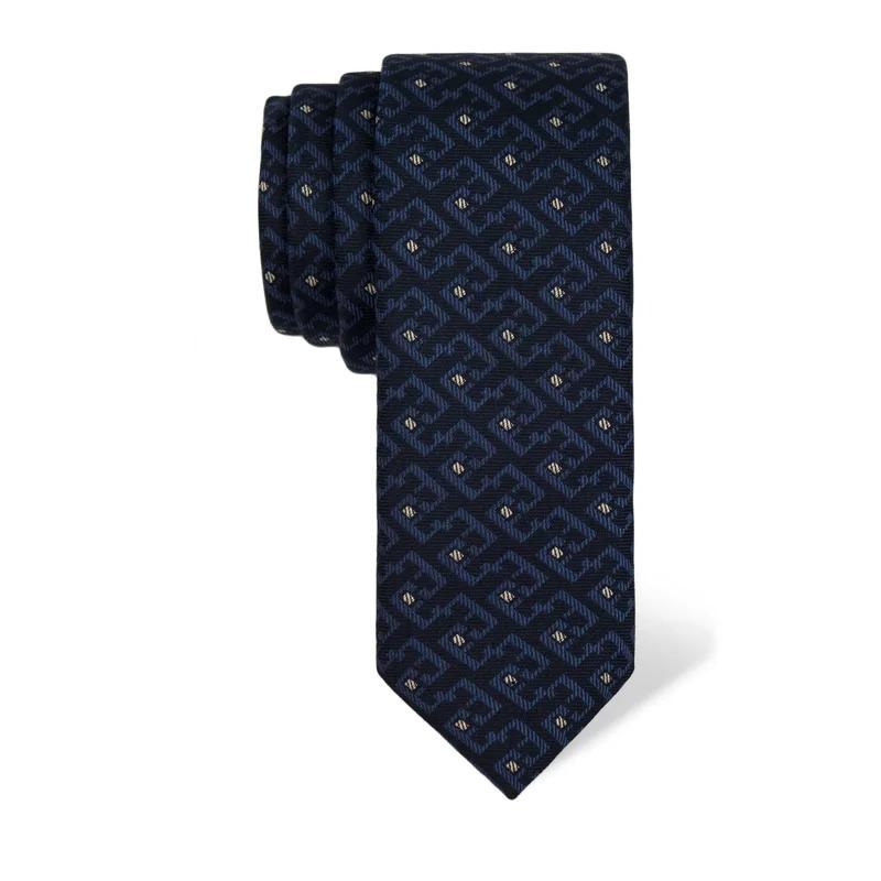 Cravat CROATA Thematic  Glagolitic alphabet Dark blue  Silk 100%  