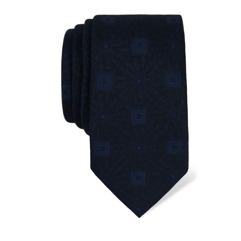 Cravat CROATA Thematic  Glagolitic alphabet Dark blue  Silk 100%  