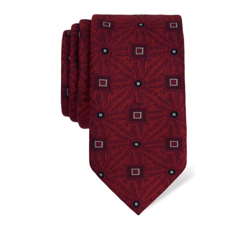 Cravat CROATA Thematic  Glagolitic alphabet Wine red  Silk 100%  