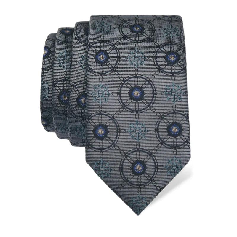 Cravat CROATA Thematic  Maritime motifs Light blue  Silk 100%  