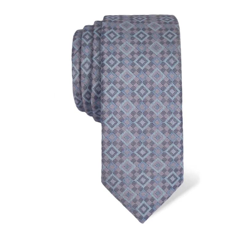 Cravat CROATA Thematic  Squares Light blue  Silk 100%  