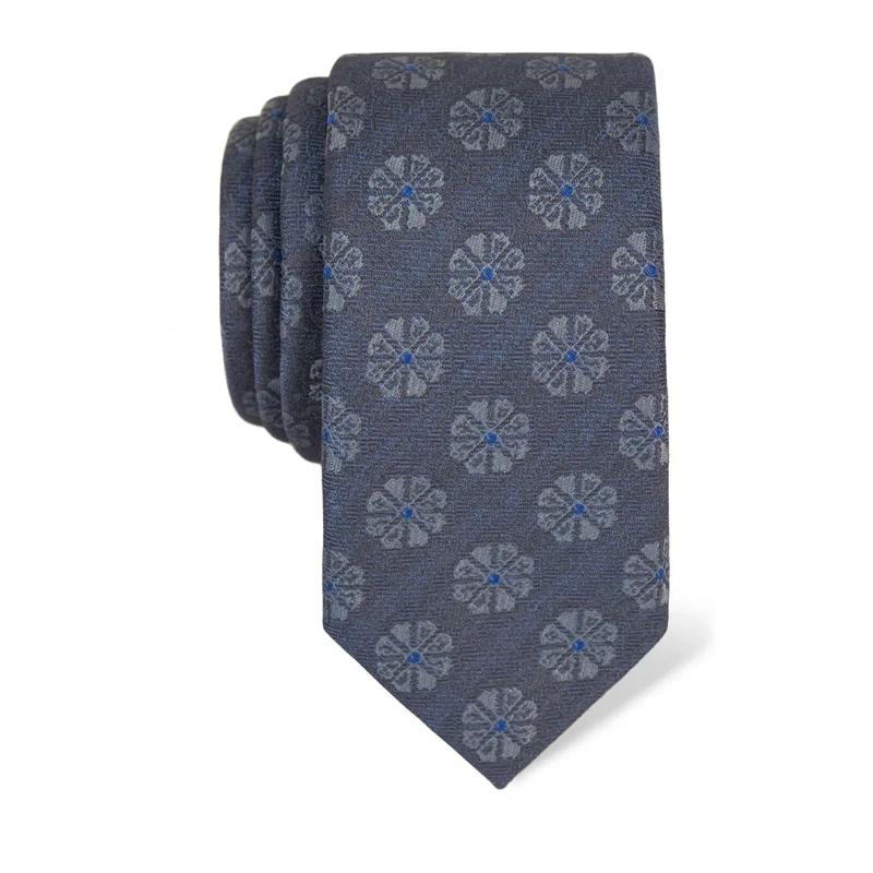 Cravat CROATA Thematic  Folk embroidery Light blue  Silk 100%  