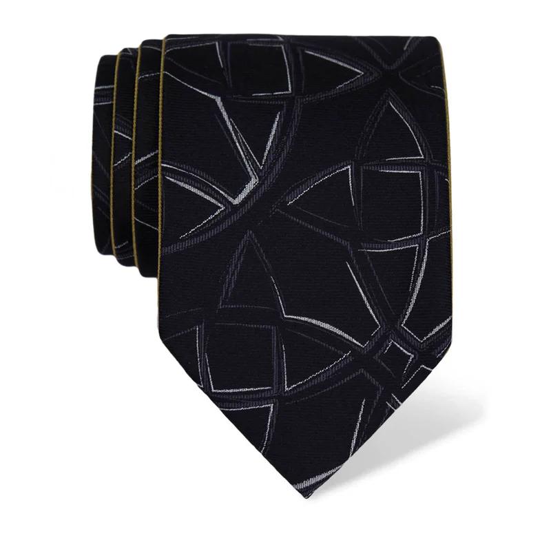 Cravat CROATA Thematic Double face Braiding Black  Silk 100%  