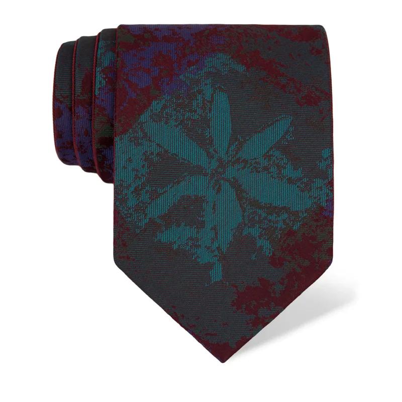 Cravat CROATA Thematic Double face Water fountain Green  Silk 100%  