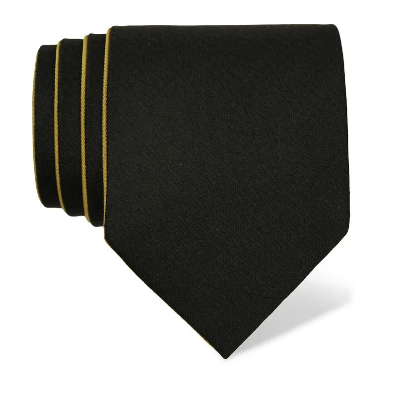 Cravat CROATA CROATA Thematic Double face Glagolitic alphabet Black  Silk 100%  