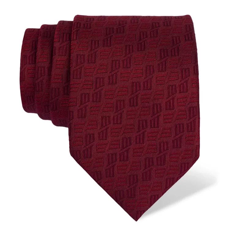 Cravat CROATA Teflon Thematic  Glagolitic alphabet Red  Silk 100%  