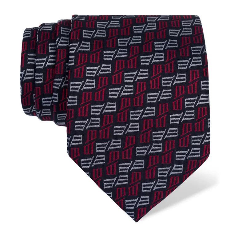 Cravat CROATA Teflon Thematic  Glagolitic alphabet Dark blue  Silk 100%  