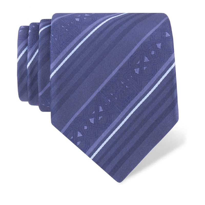 Cravat CROATA Teflon Thematic  Braiding Dark blue  Silk 100%  