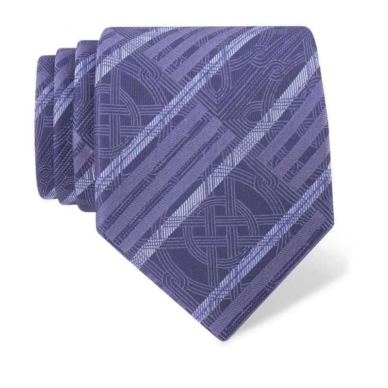 Cravat CROATA Teflon Thematic  Braiding Dark blue  Silk 100%  