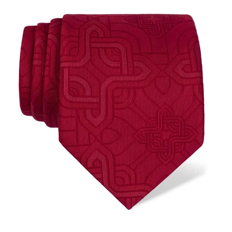 Cravat CROATA Thematic  Braiding Red  Silk 100%  