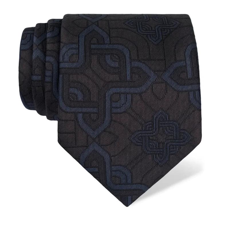Cravat CROATA Thematic  Braiding Blue  Silk 100%  