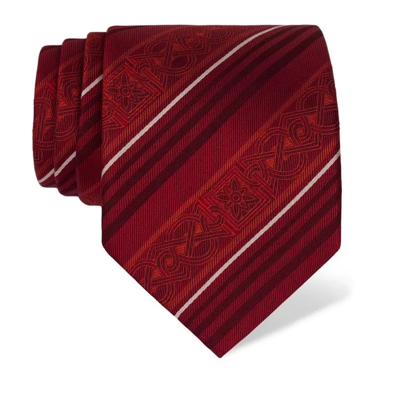 Cravat CROATA Thematic  Braiding Red  Silk 100%  