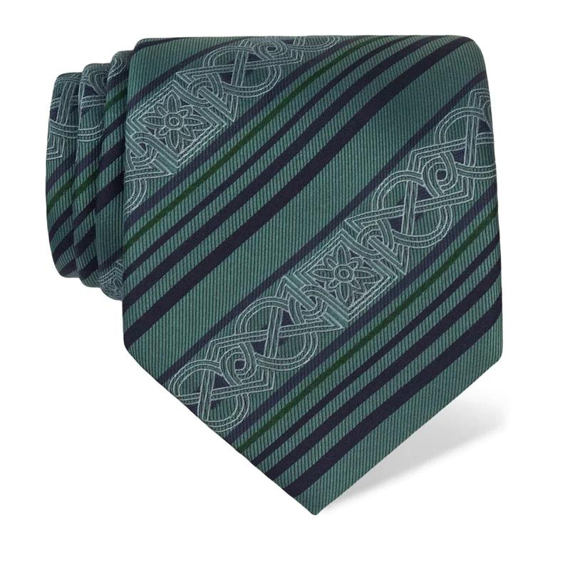 Cravat CROATA Thematic  Braiding Green  Silk 100%  
