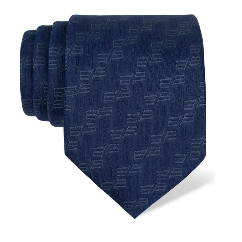 Cravat Thematic  Glagolitic alphabet Dark blue  Silk 100%  