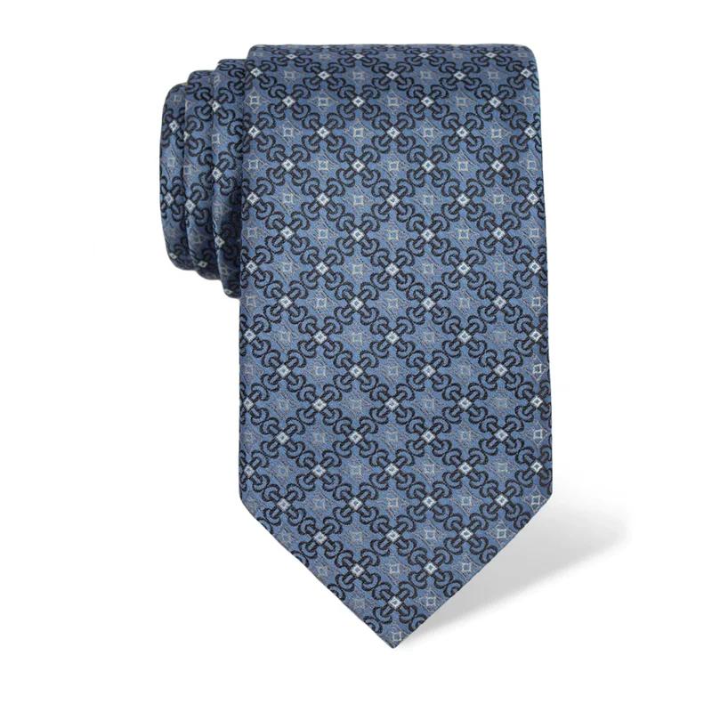 Cravat CROATA Thematic  Glagolitic alphabet Light blue  Silk 100%  