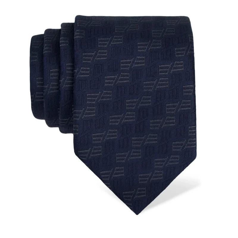 Cravat Thematic  Glagolitic alphabet Dark blue  Silk 100%  