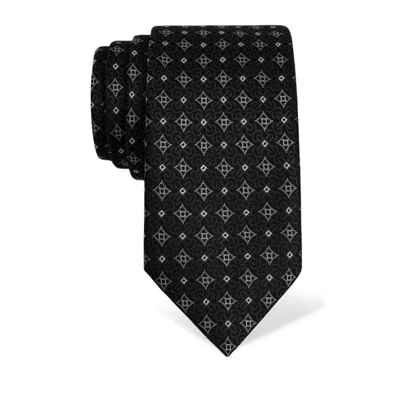 Cravat CROATA Thematic  Glagolitic alphabet Black  Silk 100%  