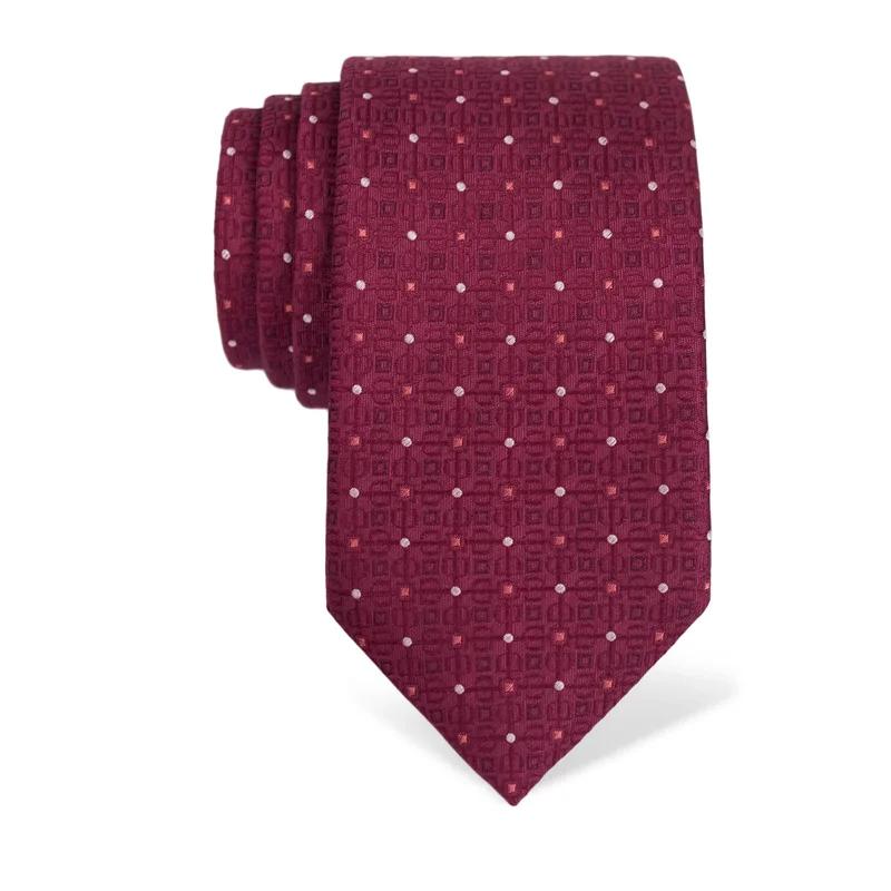 Cravat CROATA Thematic  Glagolitic alphabet Wine red  Silk 100%  