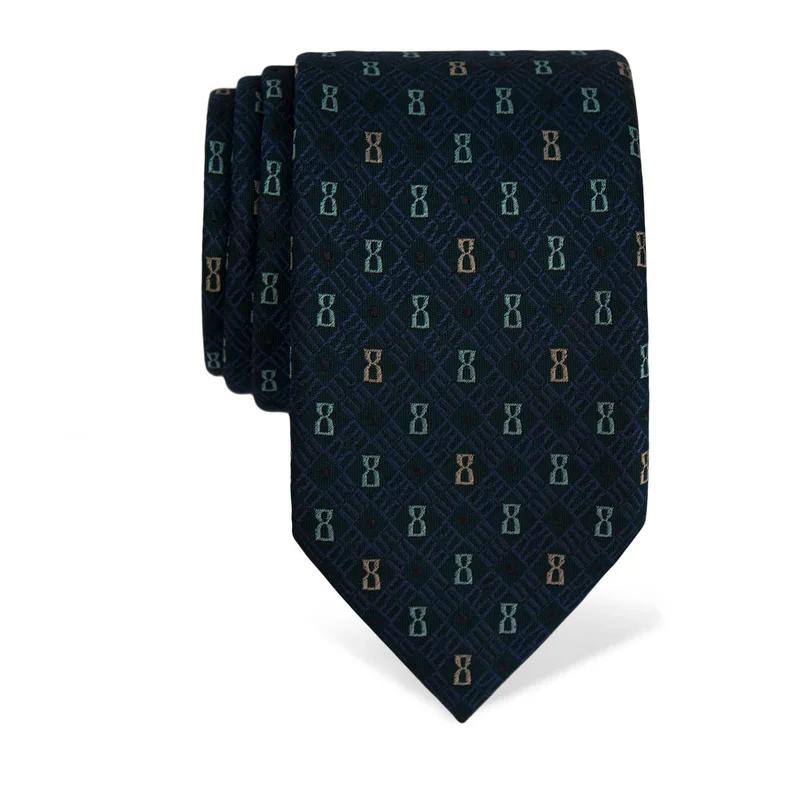 Cravat CROATA Thematic  Glagolitic alphabet Green  Silk 100%  