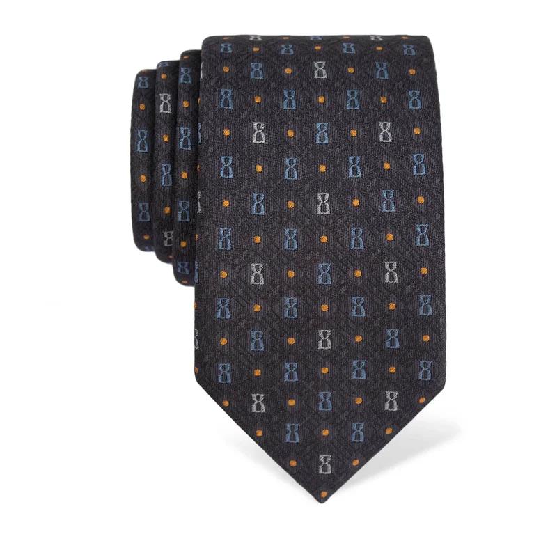 Cravat CROATA Thematic  Glagolitic alphabet Brown  Silk 100%  