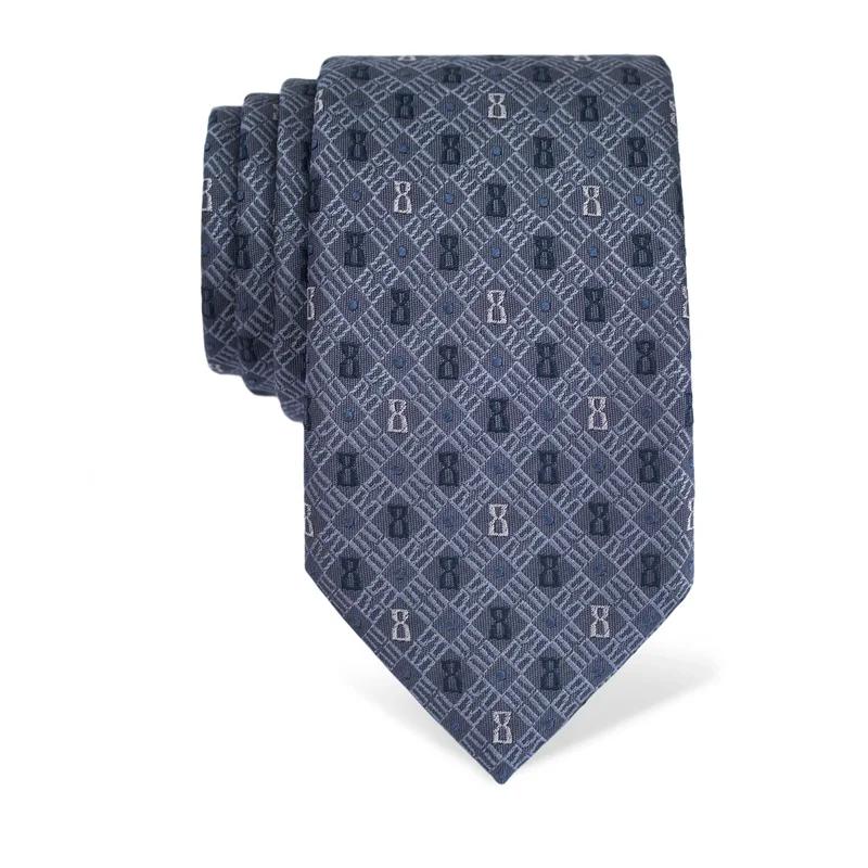 Cravat CROATA Thematic  Glagolitic alphabet Grey  Silk 100%  