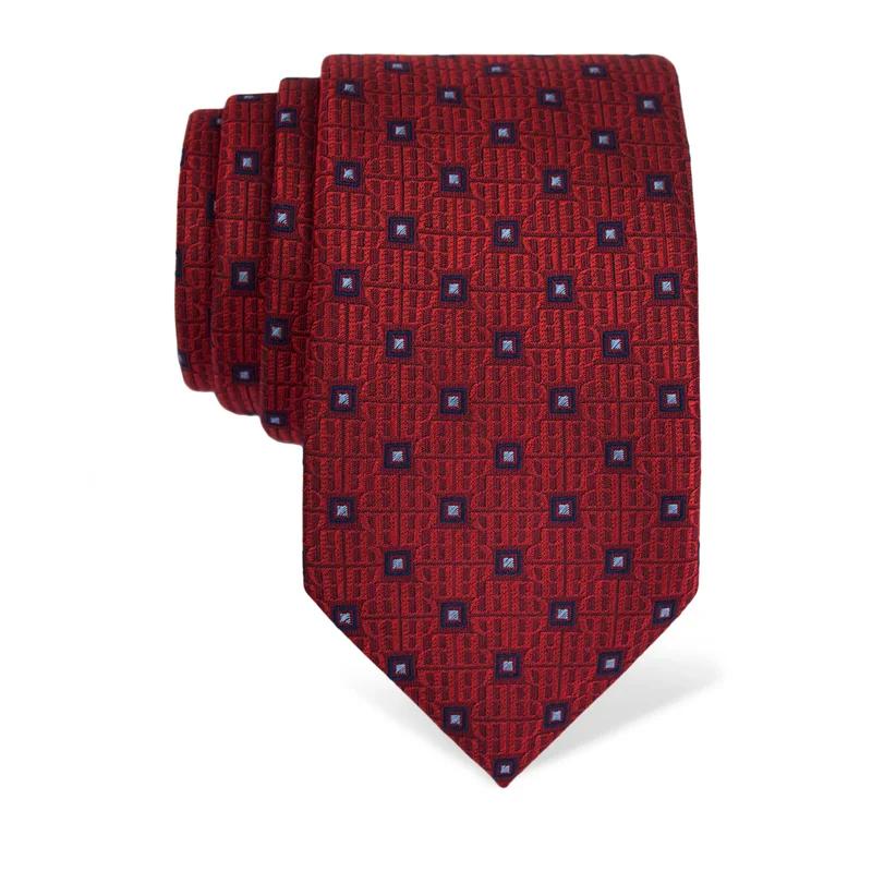 Cravat CROATA Thematic  Glagolitic alphabet Red  Silk 100%  