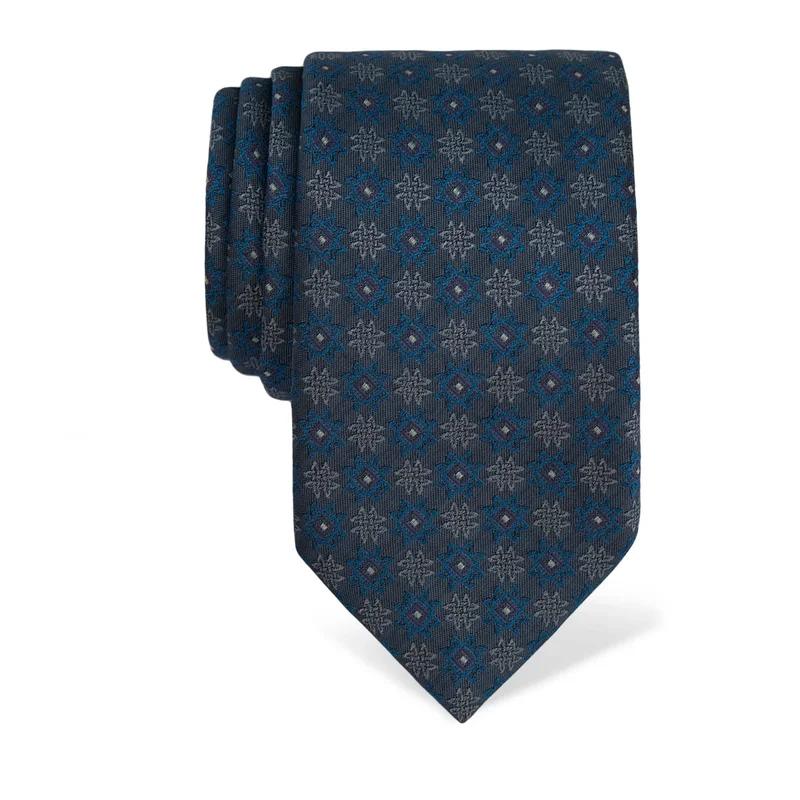 Cravat CROATA Thematic  Braiding Blue  Silk 100%  