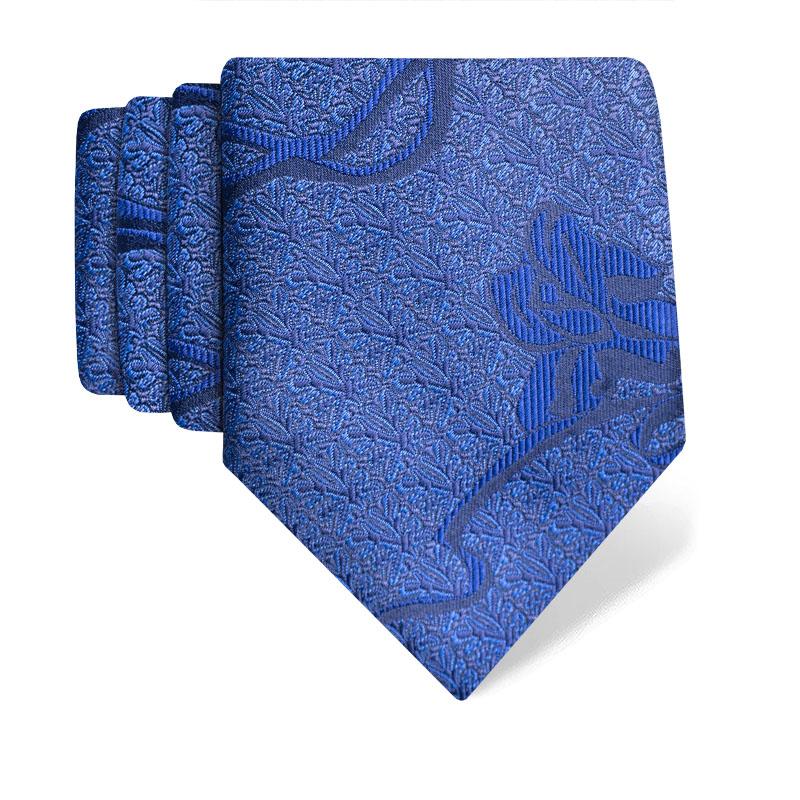 Cravat CROATA Thematic Double face Secession Blue  Silk 100%  