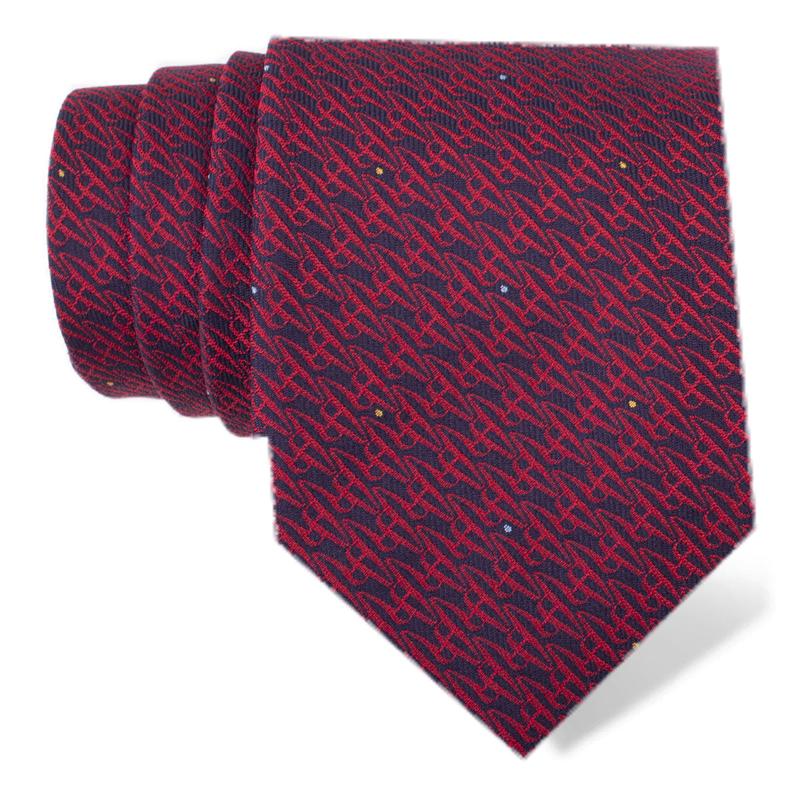 Cravat CROATA Brijuni Thematic  Glagolitic alphabet Dark blue  Silk 100%  