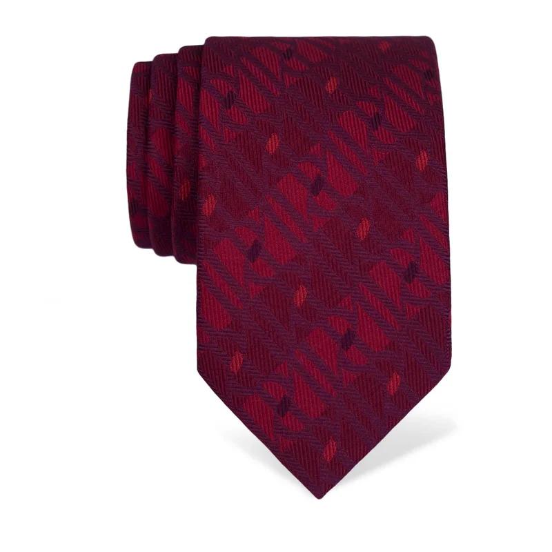 Cravat CROATA Brijuni Thematic  Glagolitic alphabet Red  Silk 100%  