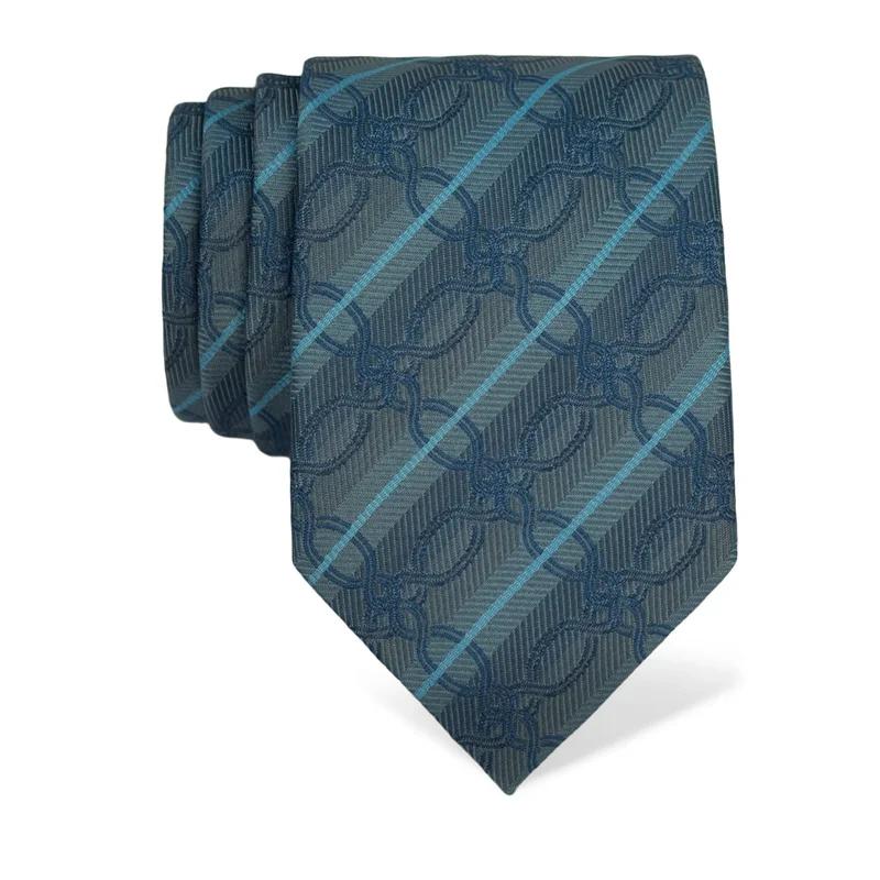Cravat CROATA Brijuni Thematic  Braiding Light blue  Silk 100%  