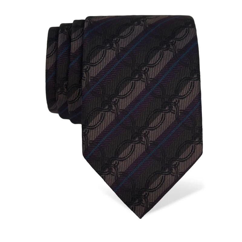 Cravat CROATA Brijuni Thematic  Braiding Grey  Silk 100%  