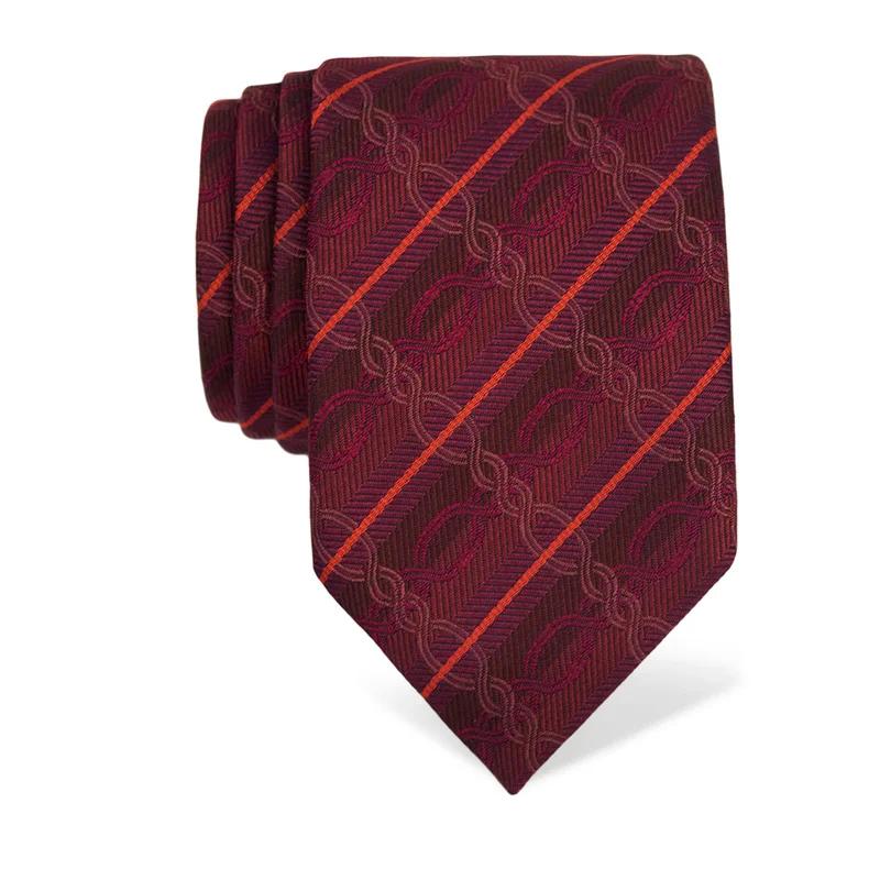 Cravat CROATA Brijuni Thematic  Braiding Wine red  Silk 100%  