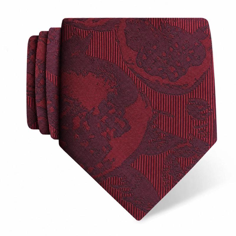 Cravat CROATA Brijuni Thematic   Red  Silk 100%  