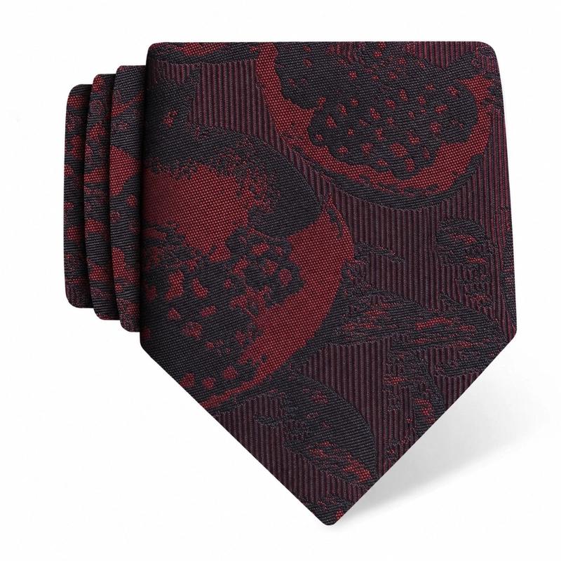 Cravat CROATA Brijuni Thematic   Wine red  Silk 100%  