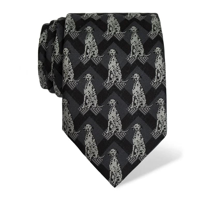 Cravat CROATA Thematic  Dalmatian dog Grey  Silk 100%  