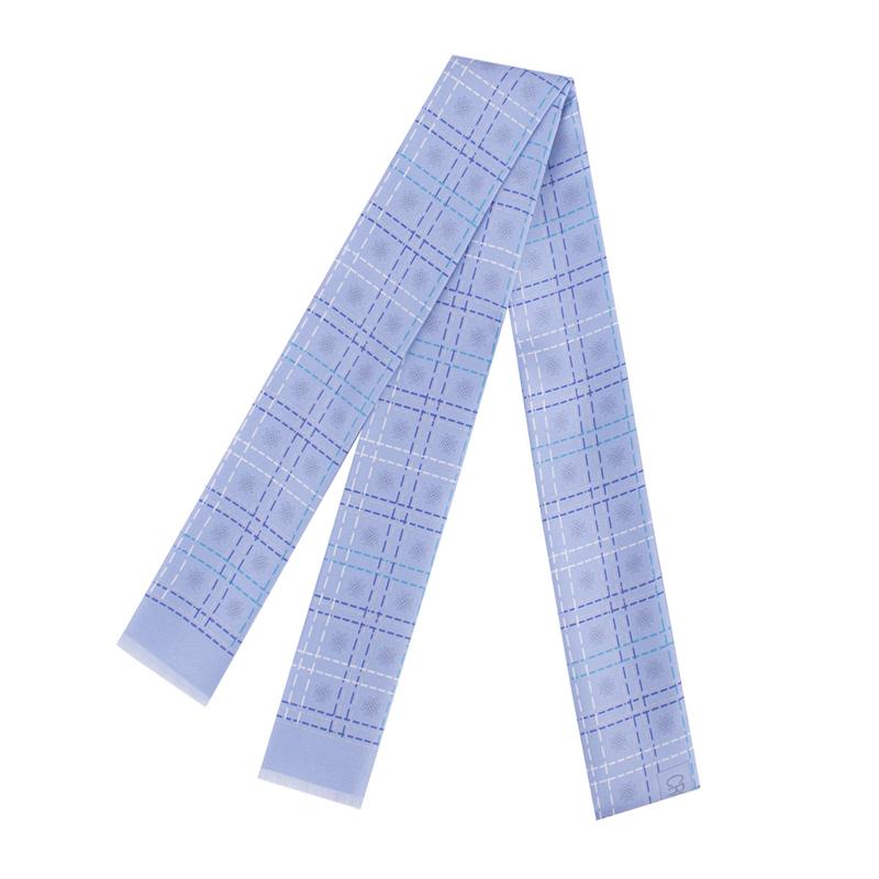 Shawl Necktie CROATA Thematic Thematic Braiding Light blue  Silk 100%  