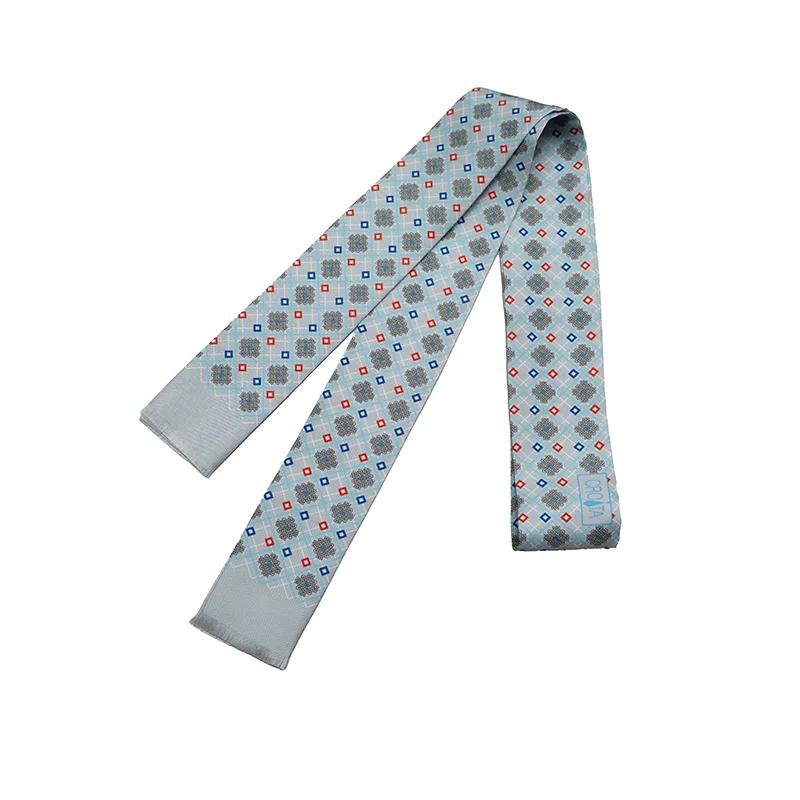 Shawl necktie CROATA Thematic  Braiding Light grey  Silk 100%  