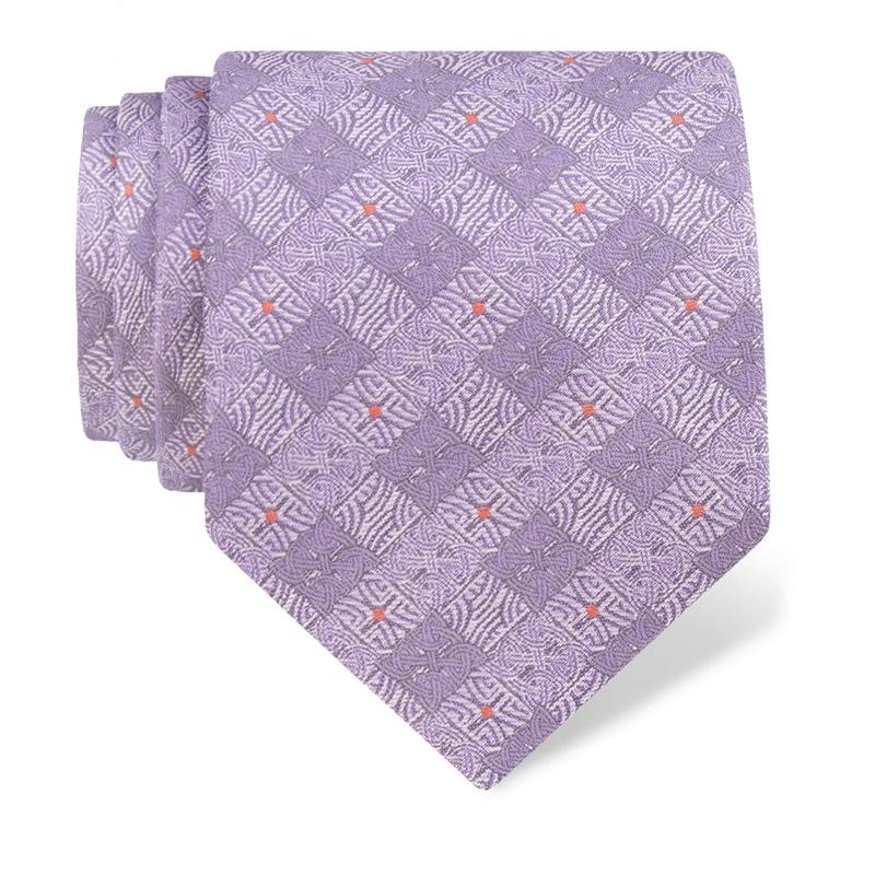 Cravat CROATA Dubrovnik Thematic  Braiding Purple  Silk 100%  