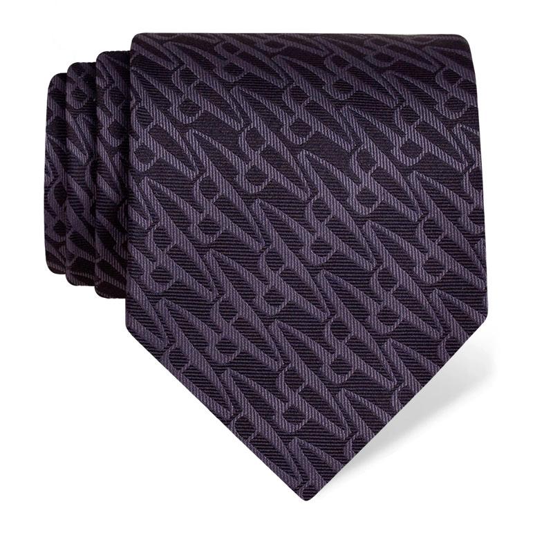 Cravat CROATA Dubrovnik Thematic  Glagolitic alphabet Grey  Silk 100%  