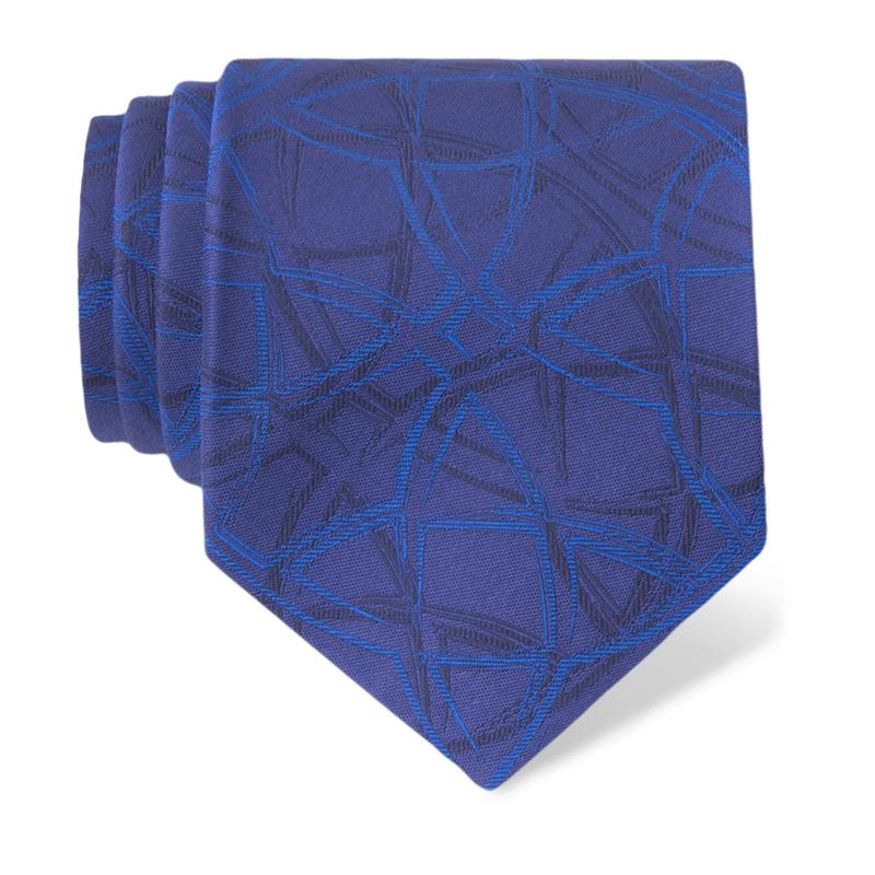 Cravat CROATA Dubrovnik Thematic  Braiding Dark blue  Silk 100%  