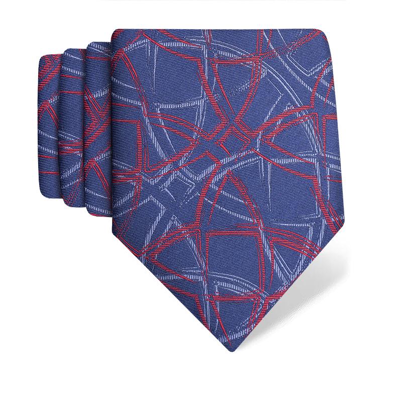 Cravat CROATA Dubrovnik Thematic  Braiding Blue  Silk 100%  