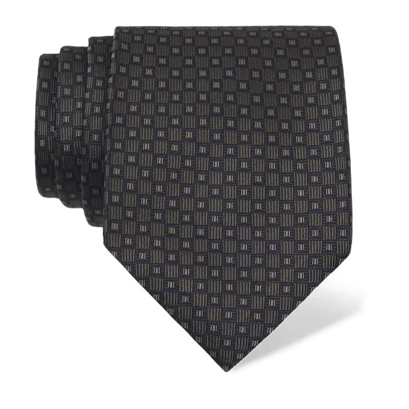 Cravat CROATA Dubrovnik Thematic  Squares Grey  Silk 100%  