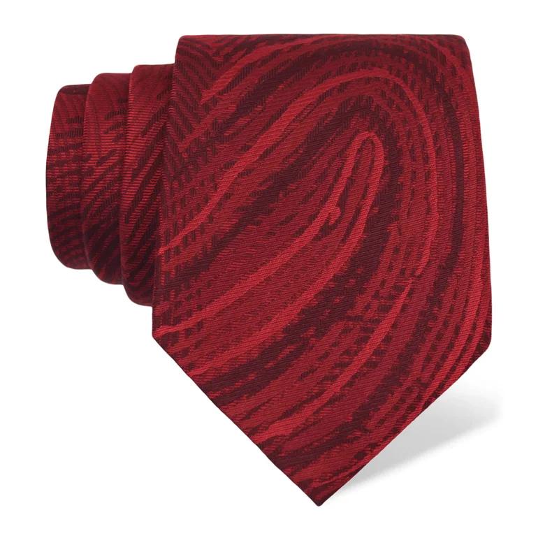 Cravat CROATA Dubrovnik Thematic  Fingerprints by Ivan Vučetić Wine red  Silk 100%  